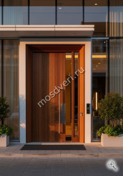Широкая входная дверь коричневая - купить от производителя Мосдвери Широкая входная дверь коричневая