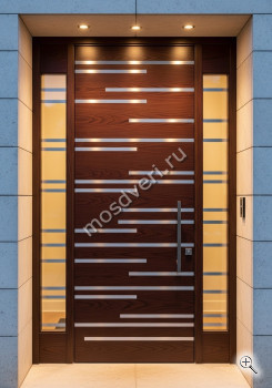 Дизайнерская входная дверь коричневая - купить от производителя Мосдвери Дизайнерская входная дверь коричневая